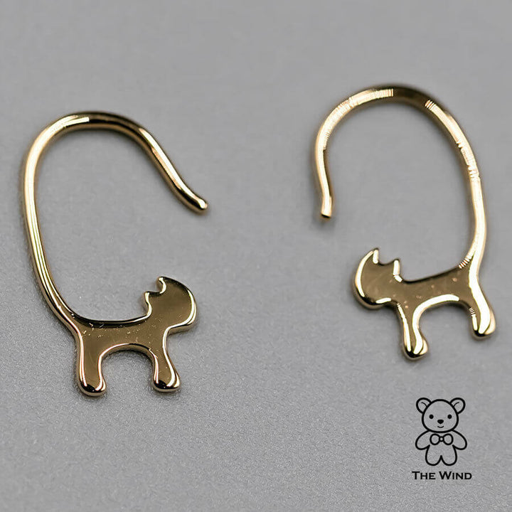 Cat Tail gold hook Earrings-3