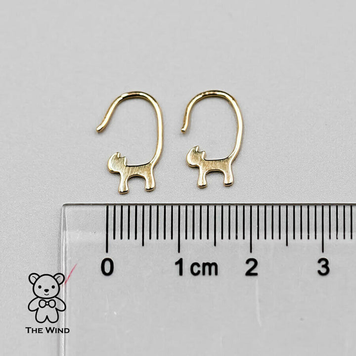 Cat Tail gold hook Earrings-4