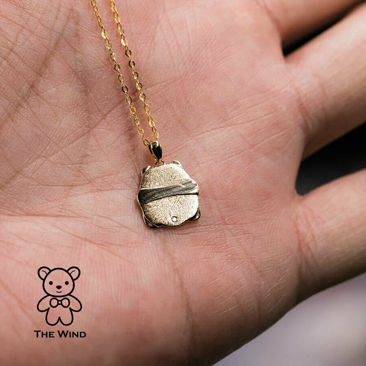 Panda Diamond Pendant Necklace-5