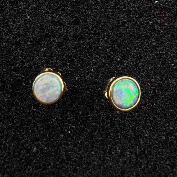 4mm Round Shaped Quartz Alloy Earrings