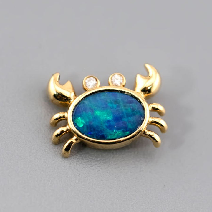 Crab Opal with Diamond Eyes 