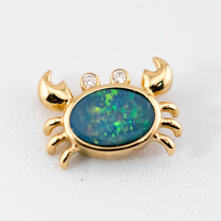 Crab Opal with Diamond Eyes 