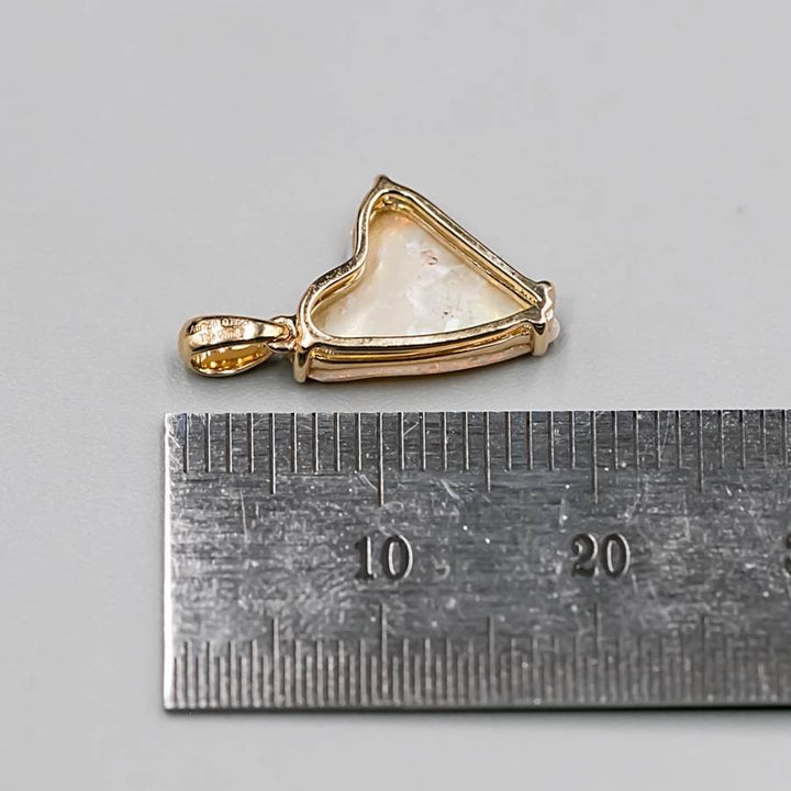 Heart Shaped Semi-Black Opal Necklace