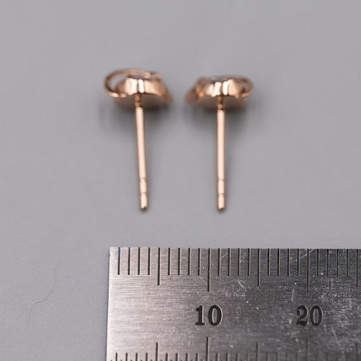 Saturn Design Doublet Opal Stud Earrings 