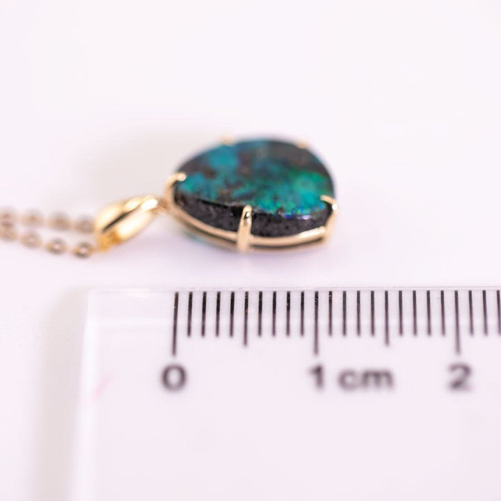 3.07ct Unique Pattern Boulder Opal Necklace