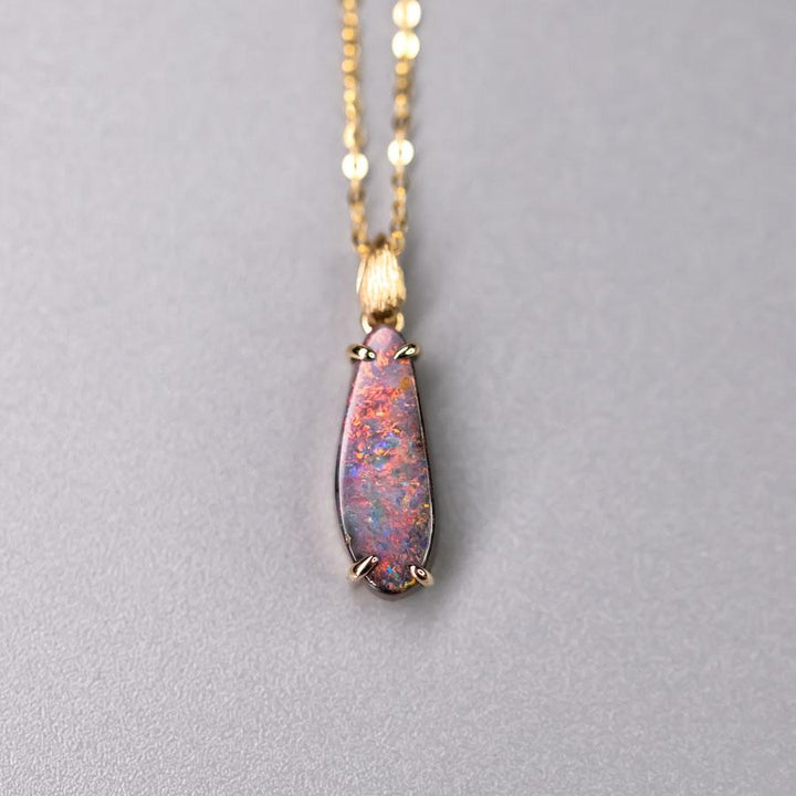 Minimalist Boulder Opal Necklace