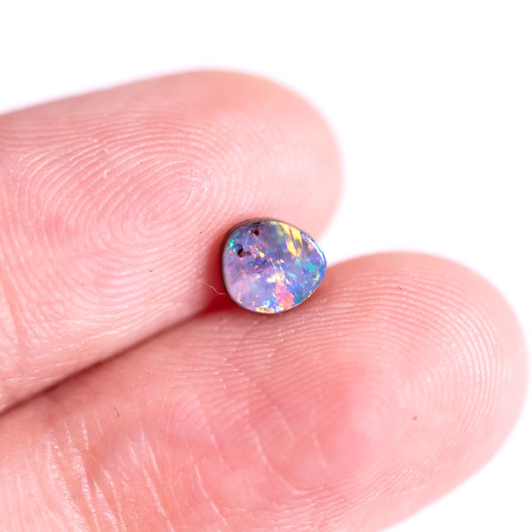 Small Round Australian Boulder Opal 0.50ct Loose Gemstone Jewelry Making