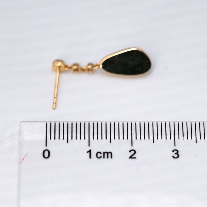 Asymmetrical Australian Opal Diamond Drop Earrings