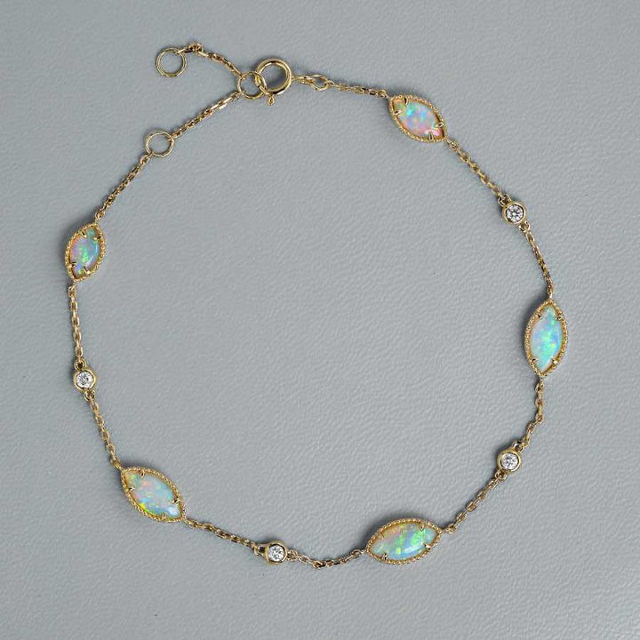 Australian Opal Diamond Bracelet