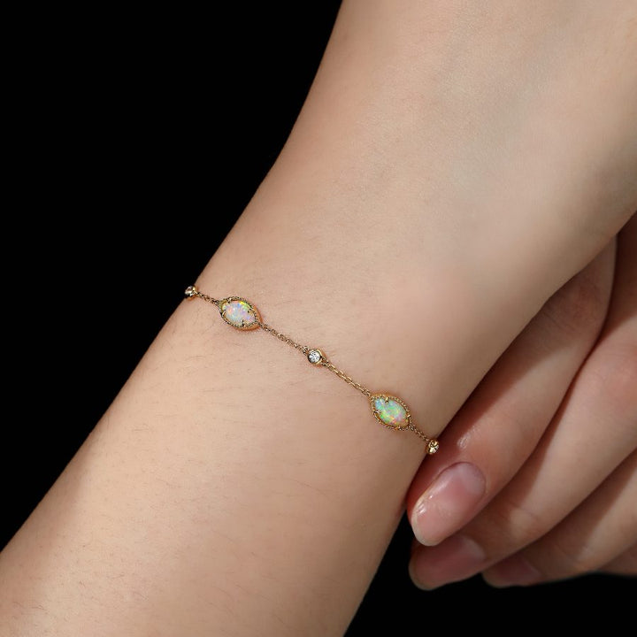 Australian Opal Diamond Bracelet