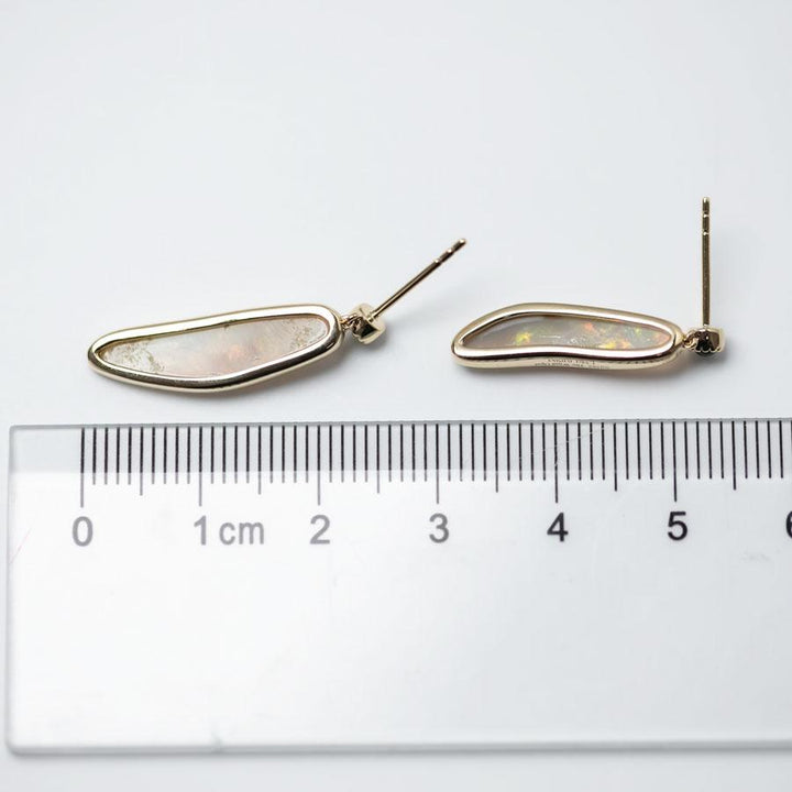 Australian Solid Opal Tsavorite Drop Earrings