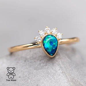 Black Opal Ring Engagement