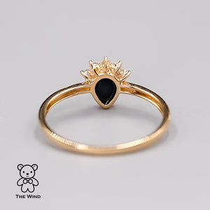 Black Opal Ring Engagement