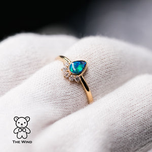 Black Opal Ring Engagement