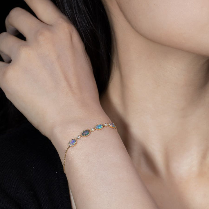 Black Opal Diamond Bracelet