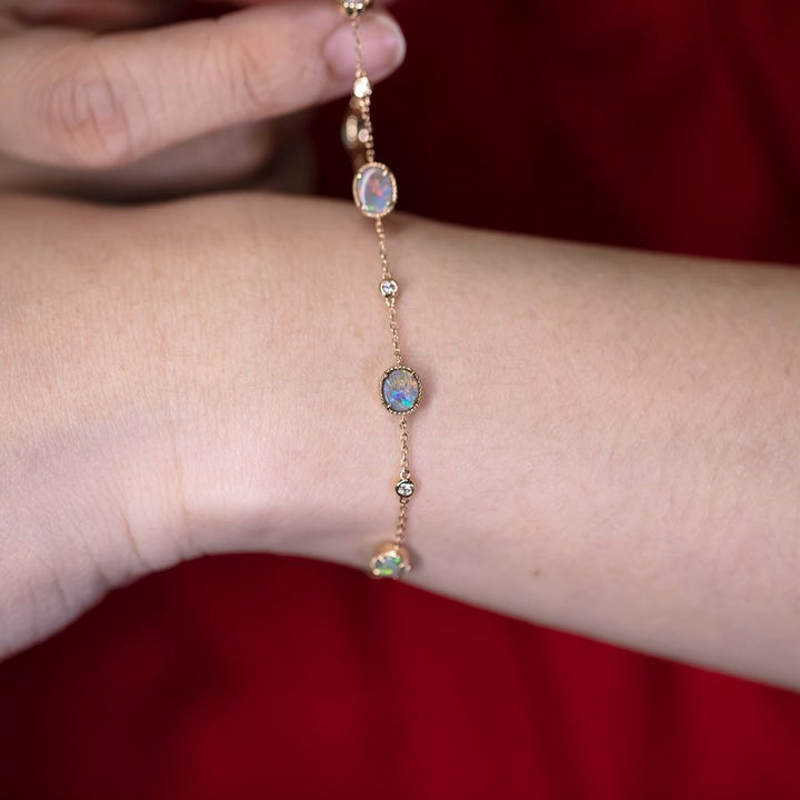 Black Opal Diamond Bracelet