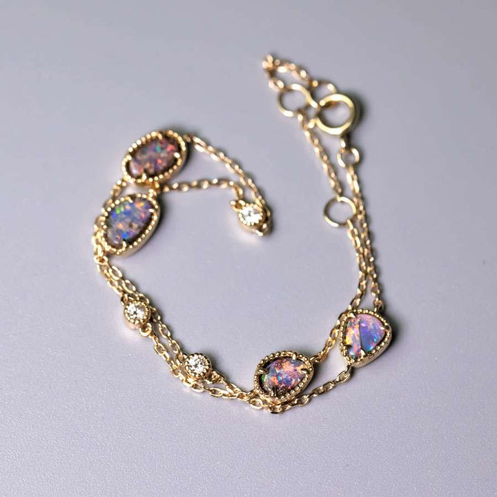 Boulder Opal Diamond Bracelet
