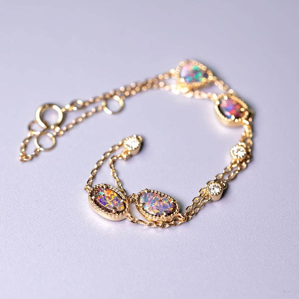 Boulder Opal Diamond Bracelet