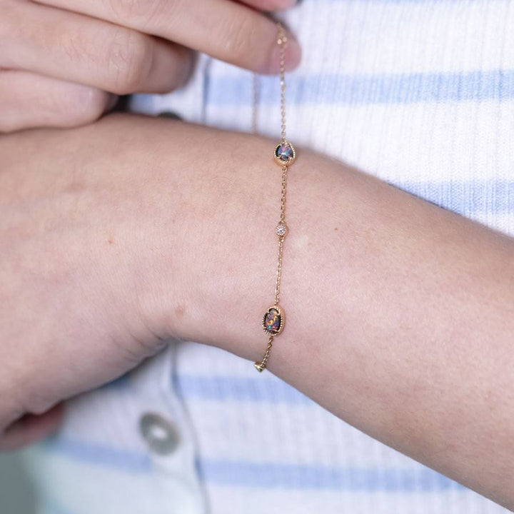 Boulder Opal Diamond Bracelet