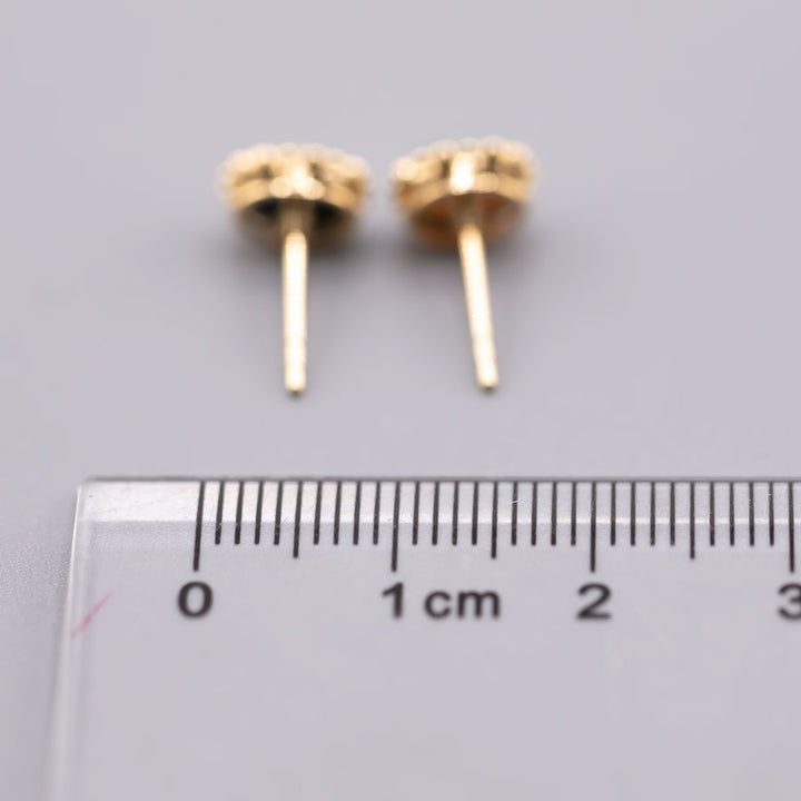 Bubble Tea Black Opal Diamond Stud Earrings