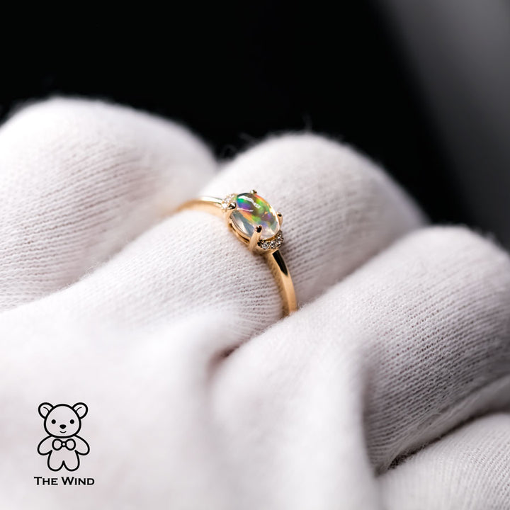Minimalist Fire Opal Engagement Ring-5