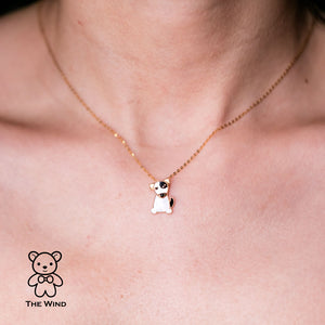 Black White Dog Necklace Pendant