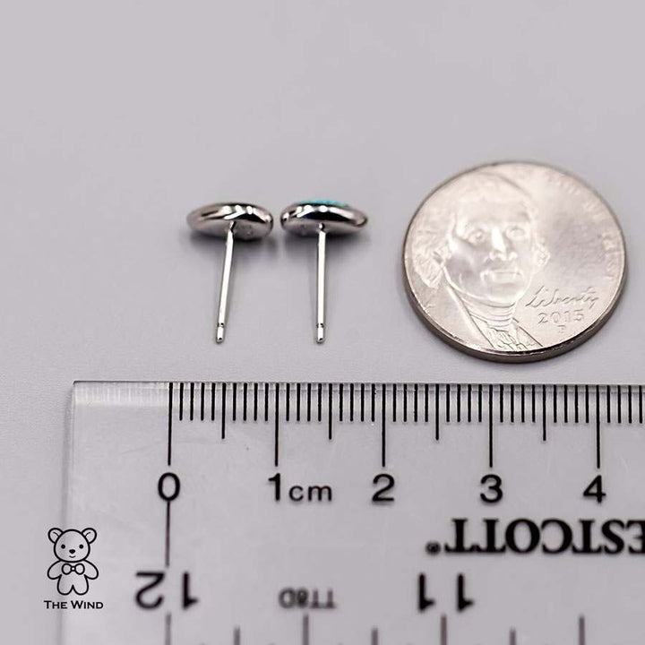 Pear Shaped Opal Stud Earrings 925 Sterling Silver