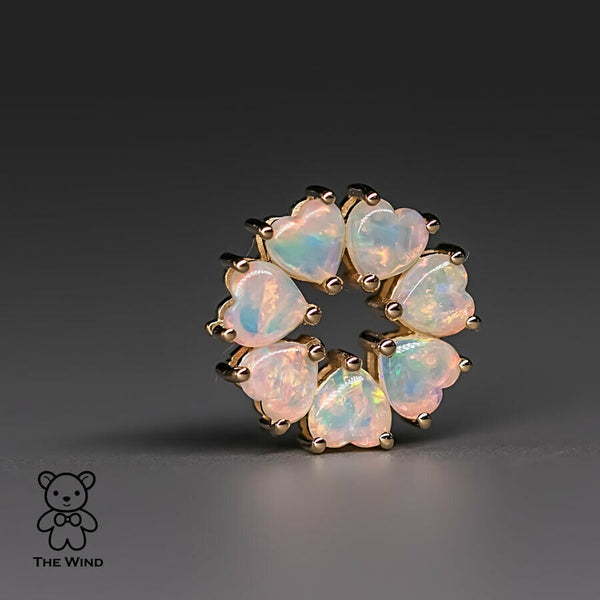 Eternity Heart Australian Crystal Opal Circle Necklace Pendant-1