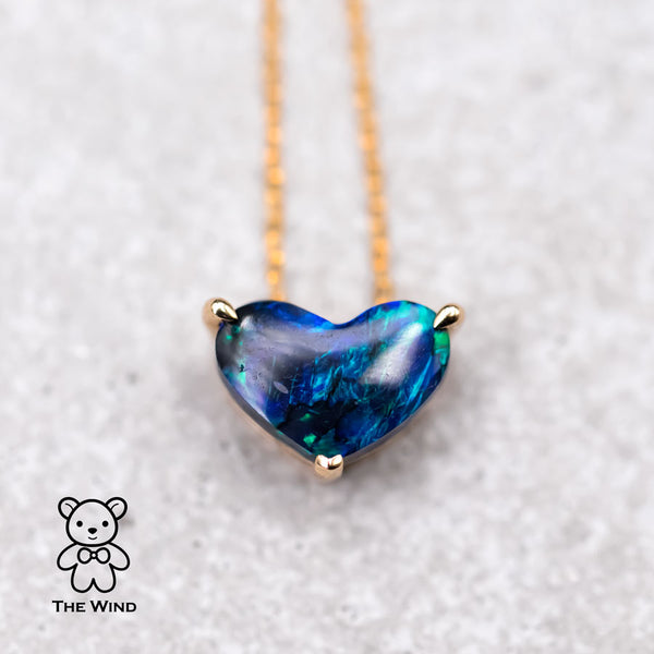 Heart Black Opal Pendant-1