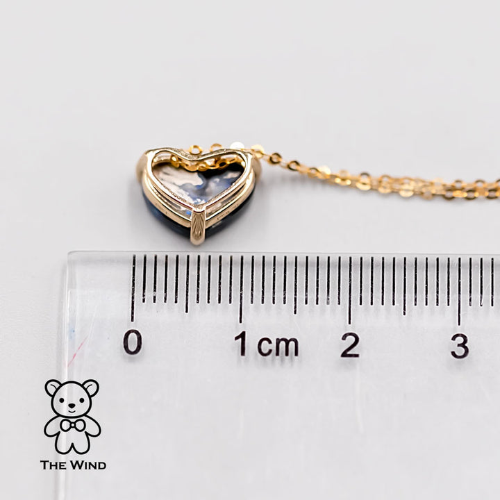 Heart Black Opal Pendant-4