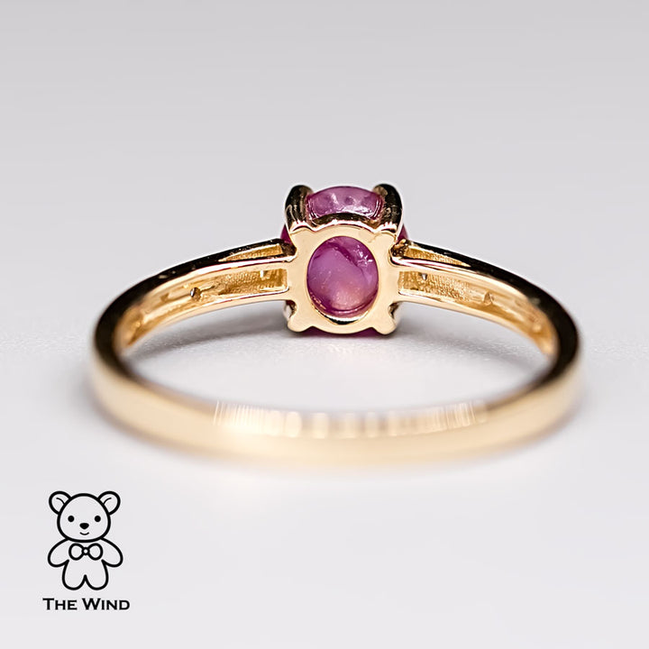 Hot Pink Burma Ruby Diamond Engagement Wedding Ring-3