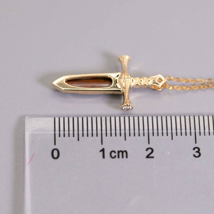 Knight Sword Opal Necklace