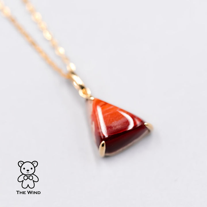 Triangle Shaped Opal Necklace-2
