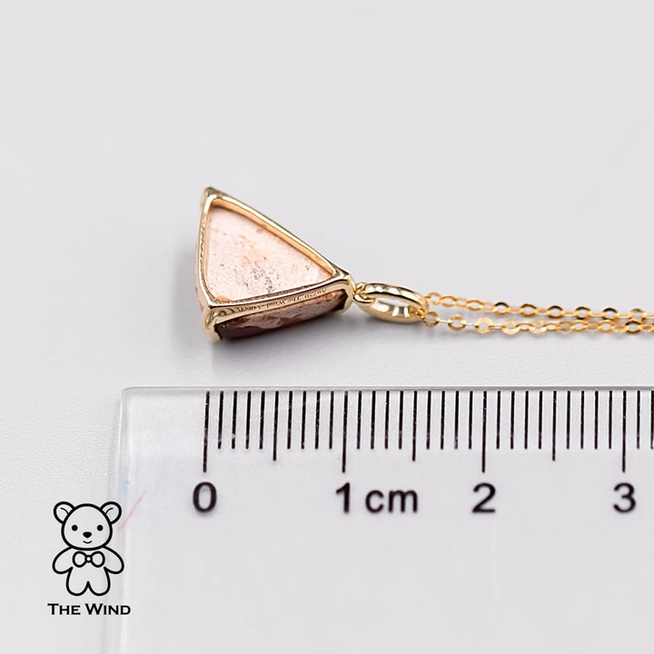 Triangle Shaped Opal Necklace-3