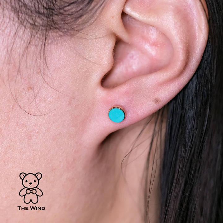 Turquoise Stud Earrings-4