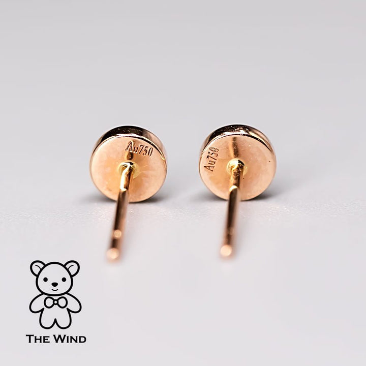 Minimalist Round Doublet Opal Stud Earrings