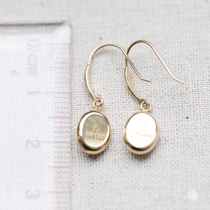 Oval Opal Drop Earrings