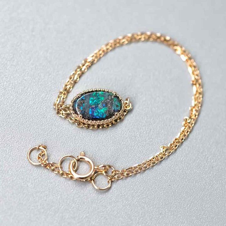 Oval Shaped Boulder Opal Bracelet