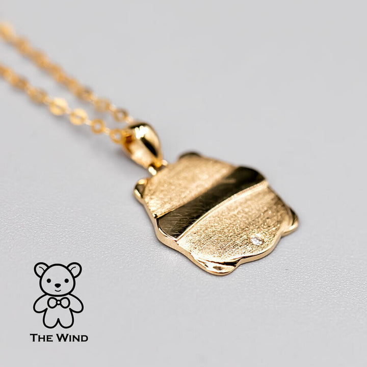 Panda Diamond Pendant Necklace-1