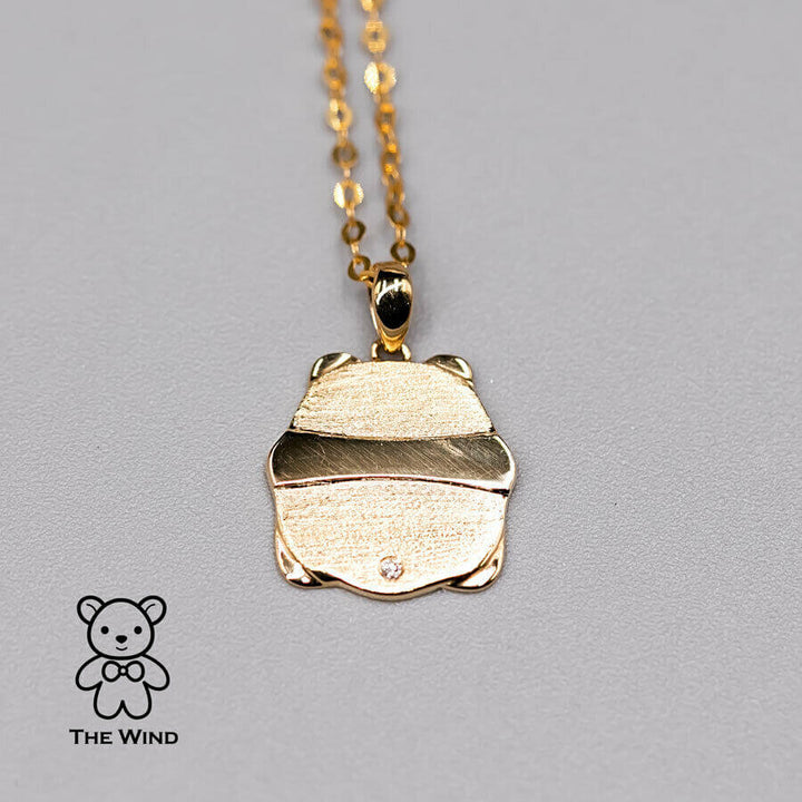 Panda Diamond Pendant Necklace-2