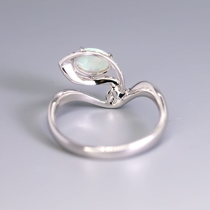 Peacock Dream - Opal Diamond Engagement Ring