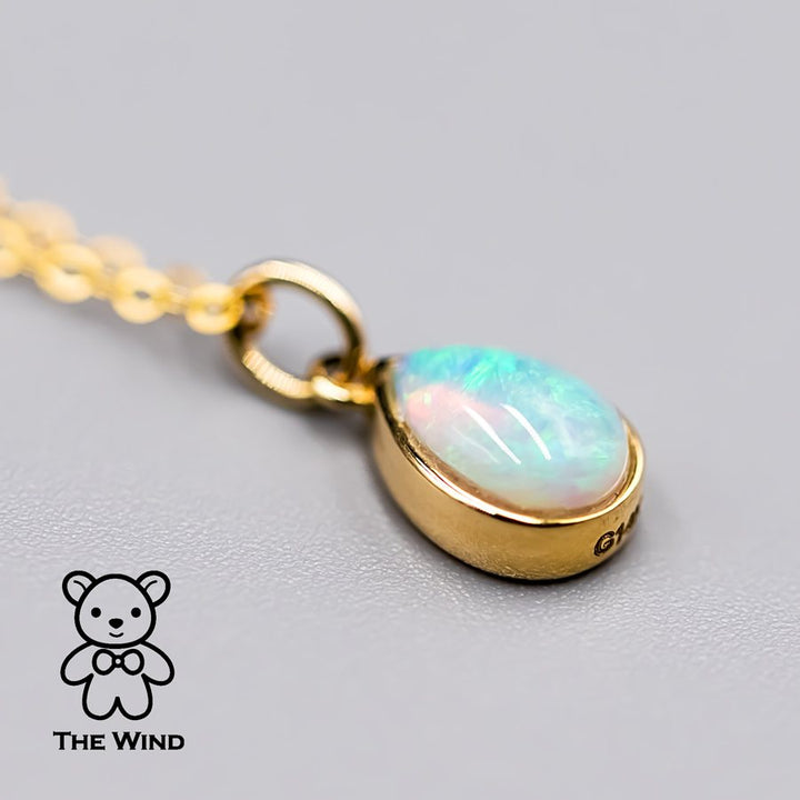 Pear Shaped Opal Necklace