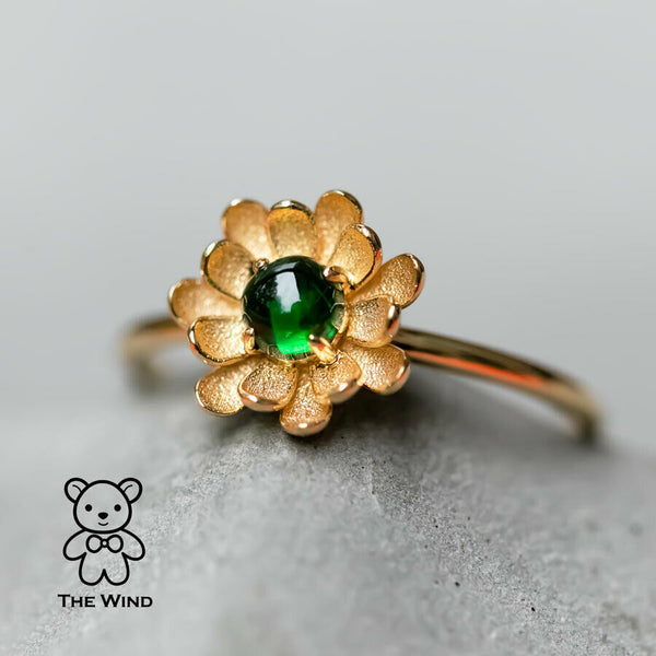 Peony Flower Engagement Ring-1
