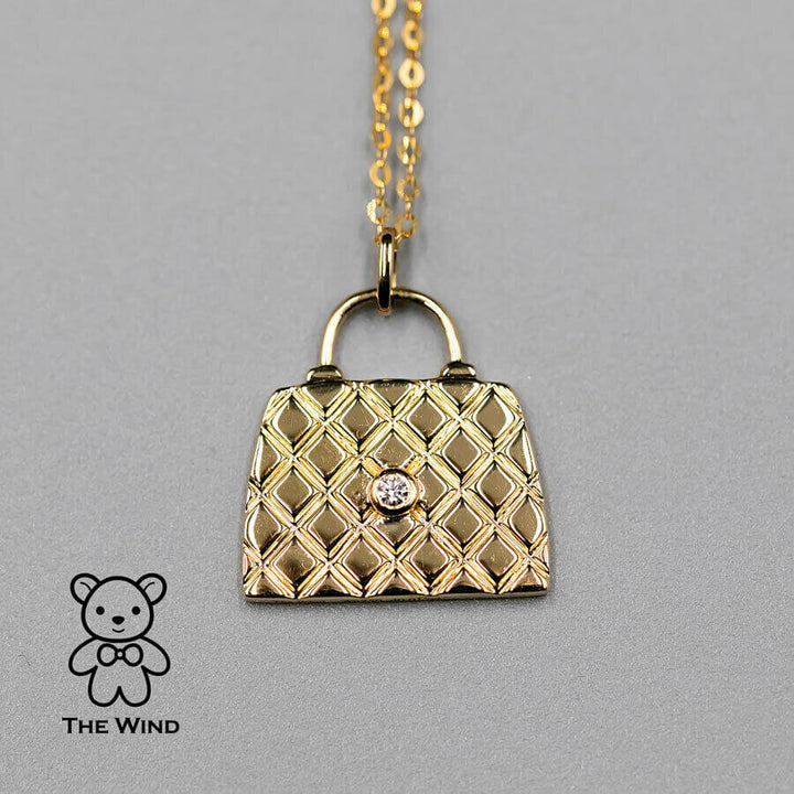 Purse Design Diamond Pendant Necklace-2