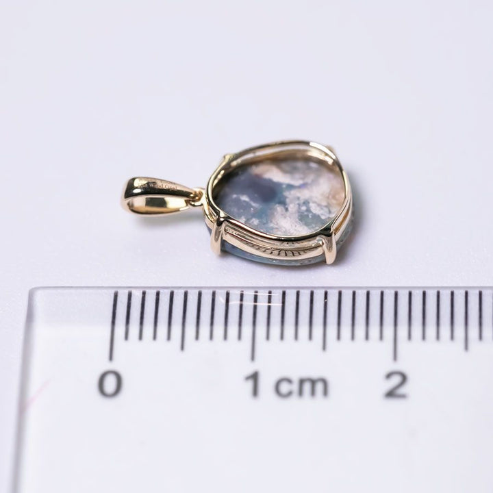 Raw Australian Black Opal Necklace