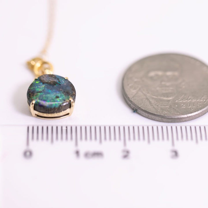 Raw Australian Boulder Opal Necklace