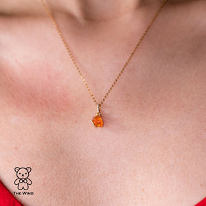 Opal Diamond Charm Necklace