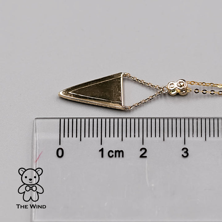 Triangle Australian Solid Opal Diamond Tsavorite Pendant Necklace-5