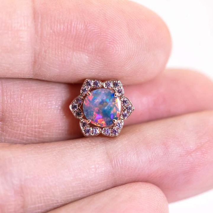 You Are in My Heart  Opal Pink Sapphire Pendant