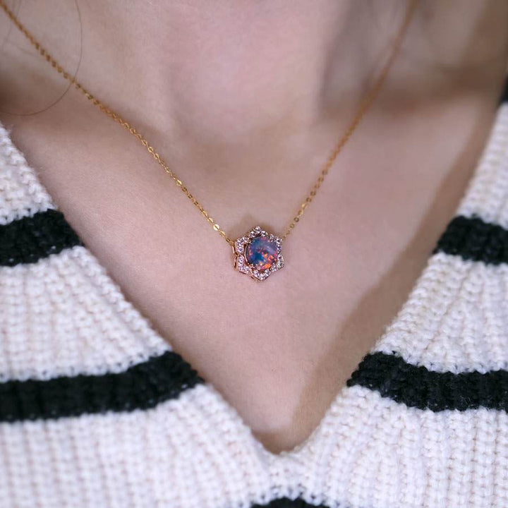 You Are in My Heart  Opal Pink Sapphire Pendant